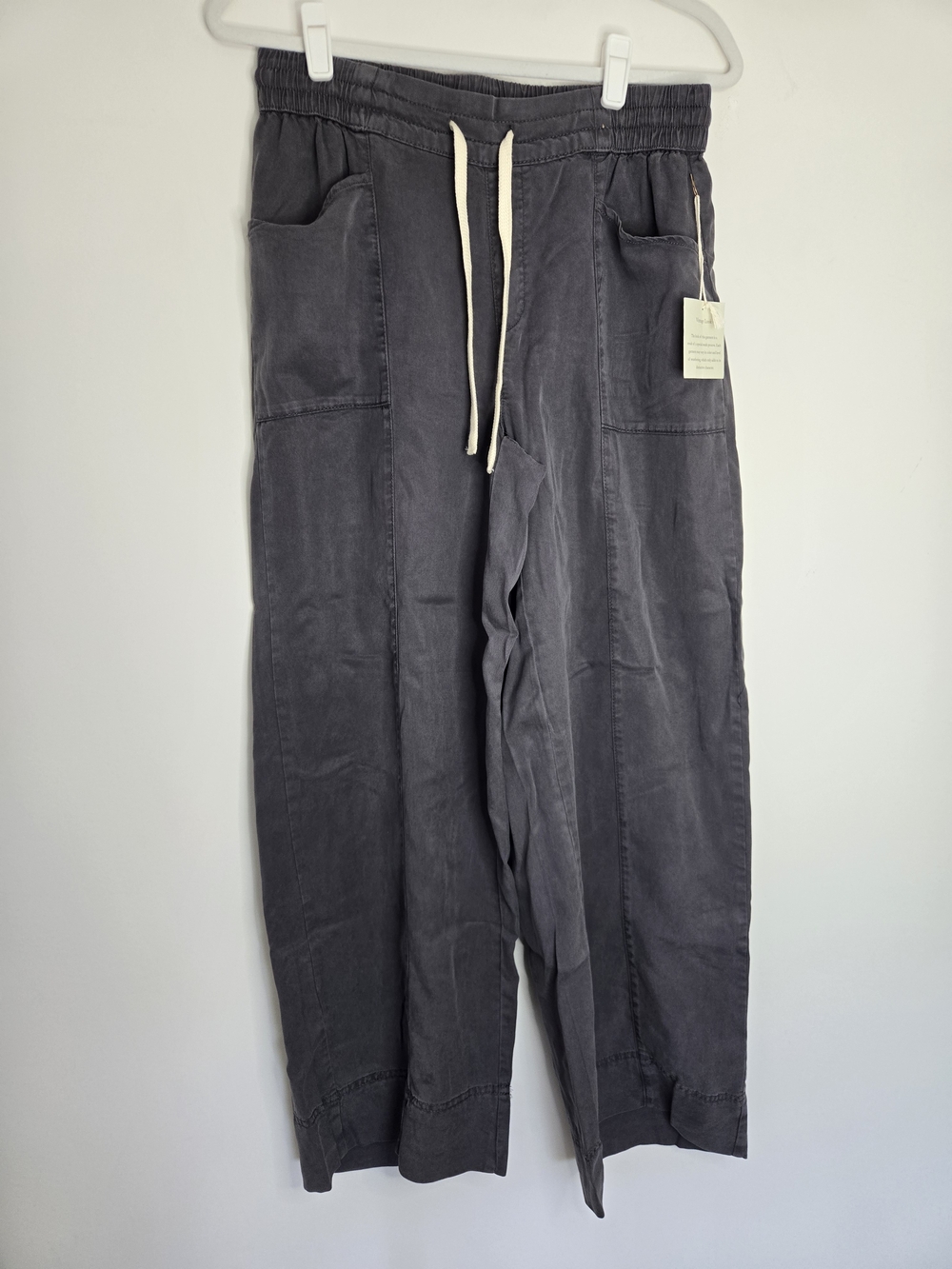 NEW! C&C California Relaxed Drawstring Pants Vintage Gray Normcore Minimalist M